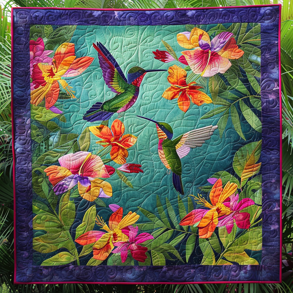 Hummingbird Quilt Blanket Sofa Throws Grandma Gifts For Xmas