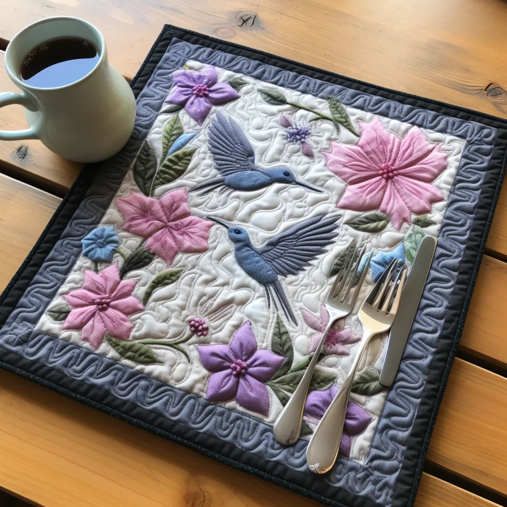 Hummingbird Quilted Placemat Cute Table Mats Gifts For Dads Who Have Everything