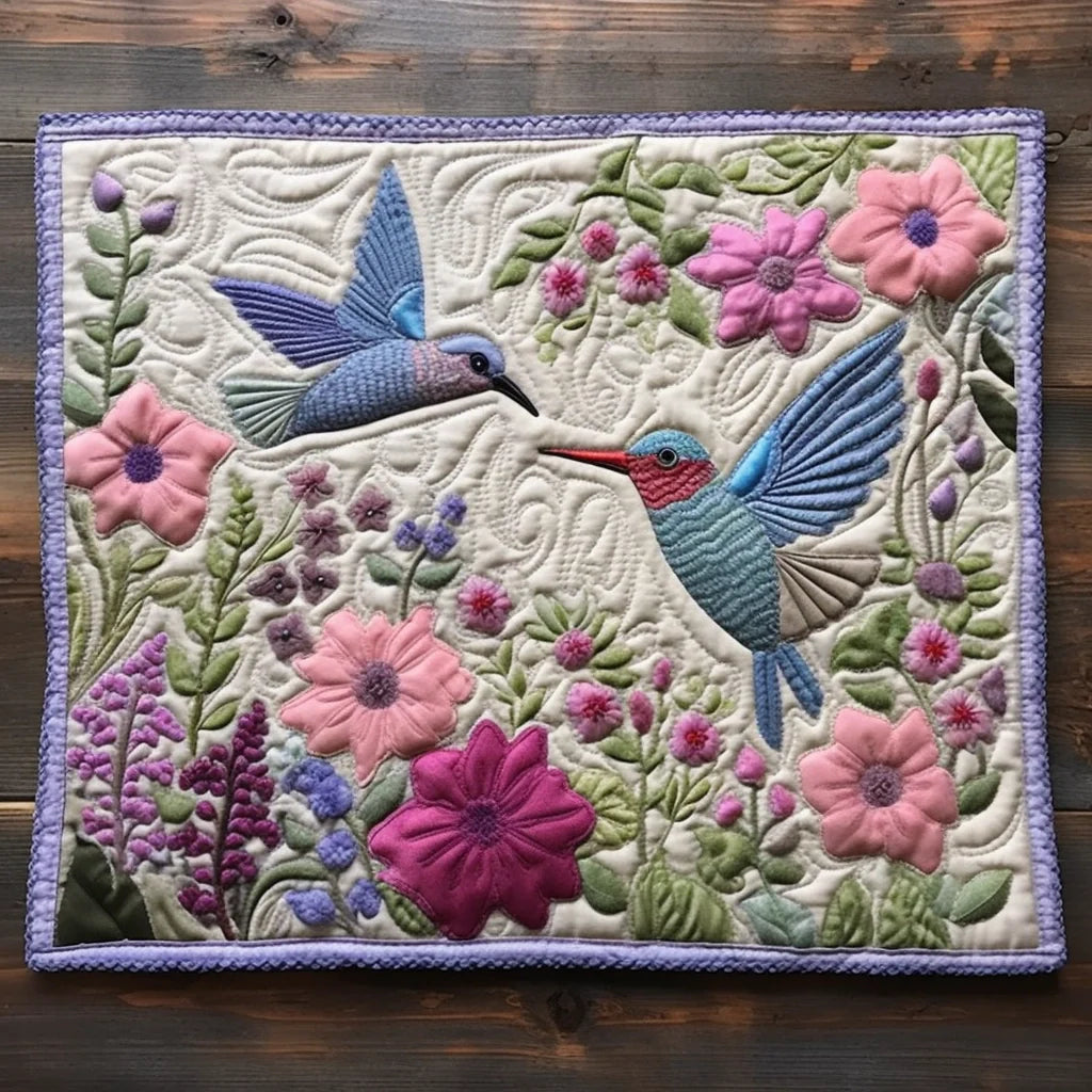 Hummingbird Quilted Placemat Large Placemats Unique Gifts For Hummingbird Lovers