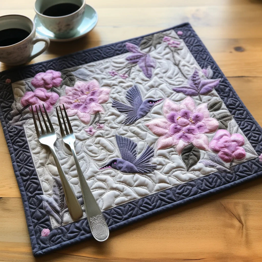 Hummingbird Quilted Placemat Placemats For Round Table Retirement Gift Ideas For Men