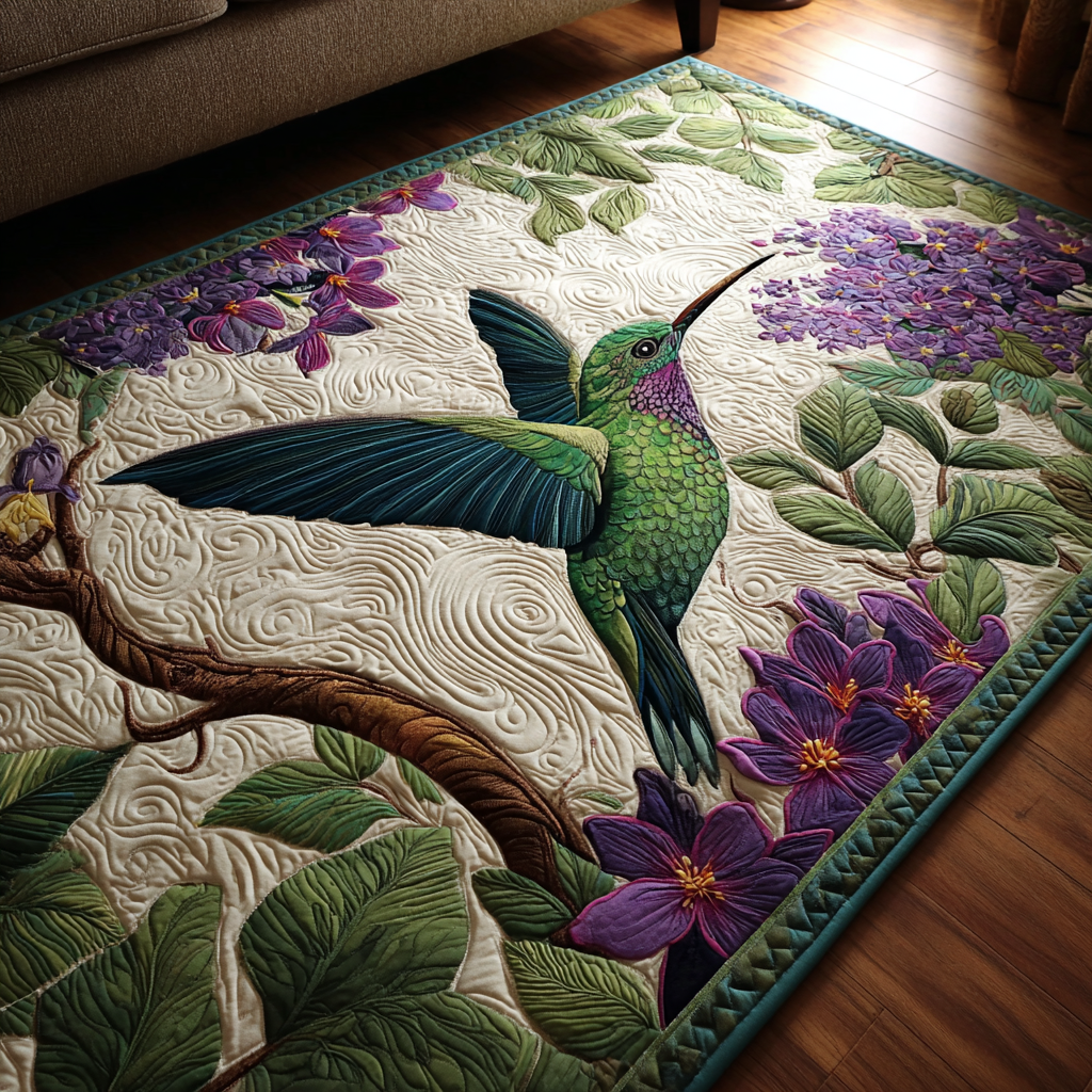 Hummingbird Song Area Rug  Washable Kitchen Rugs Great Christmas Gifts Grandma