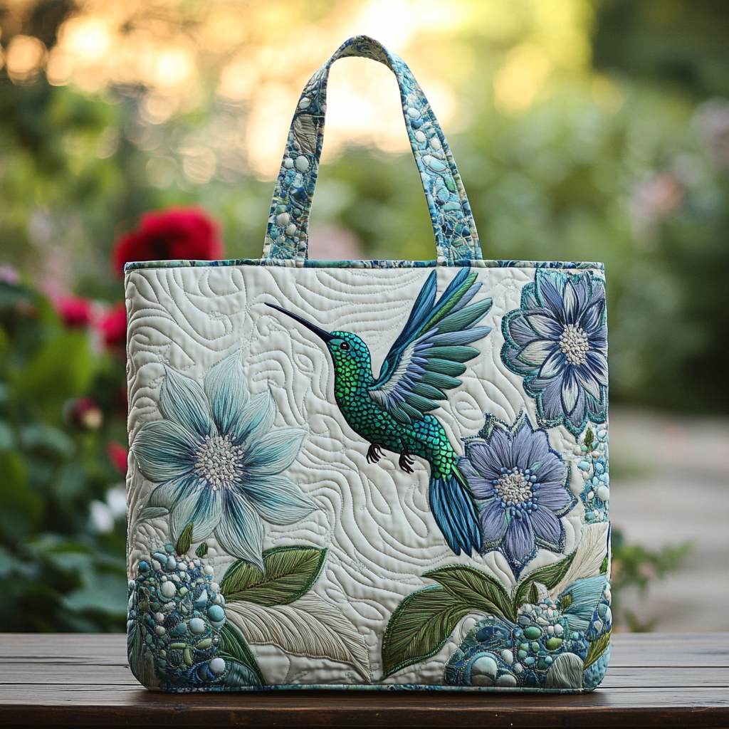 Hummingbird Song Quilted Tote Bag Hummingbird Gifts For Dad