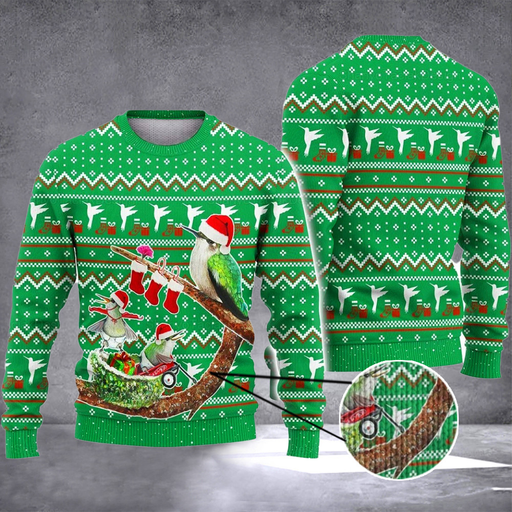 Hummingbird Ugly Christmas Sweater Xmas Holiday Best Gifts For Hummingbird Lovers