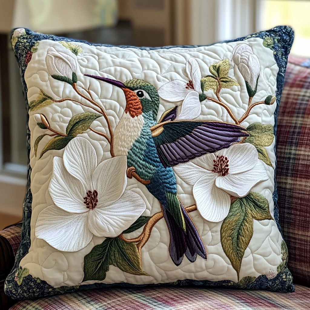 Hummingbird Whispers Quilted Pillow Case Cool Gifts For Hummingbird Lovers 