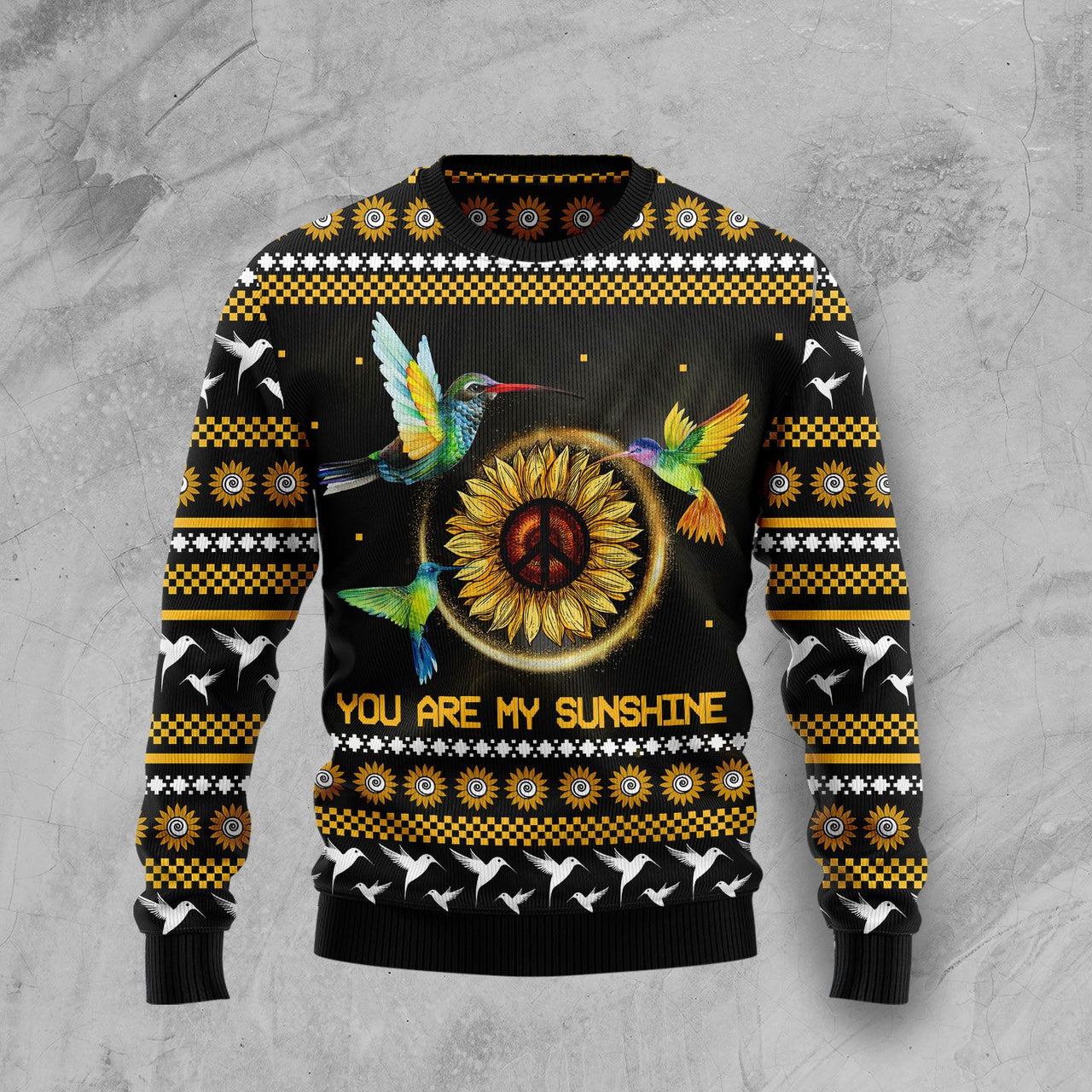 Hummingbird You Are My Sunshine Ugly Christmas Sweater Xmas Gifts For Hummingbird Lovers