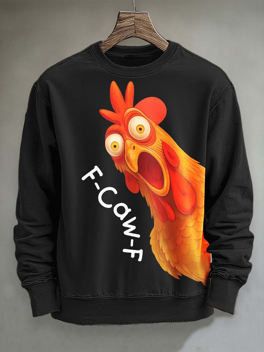 Humor Chicken F Caw F Sweatshirt Funny Animal Apparel Cozy Gifts For Chicken Lovers