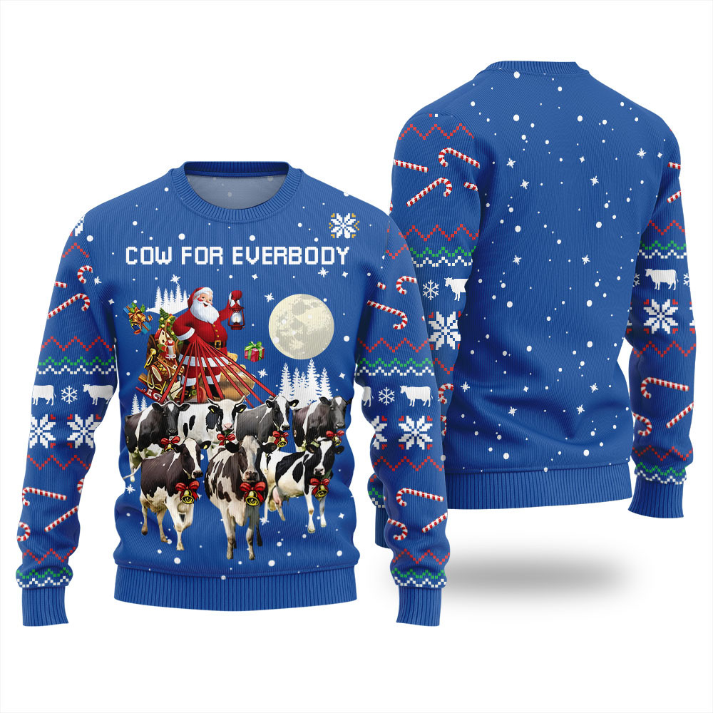 Humorous Santa Cow Ugly Christmas Sweater Royal Special Merch Gift Idea for Festive Celebrations