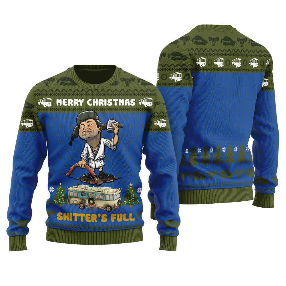 Humorous Shitters Full Ugly Sweater Royal Trendy Christmas Sweater for Winter Outfits