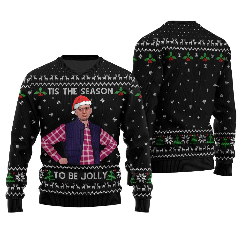 Humorous Tis The Season To Be Jolly Christmas Sweater Exclusive Christmas Sweater Merch Gift Edition