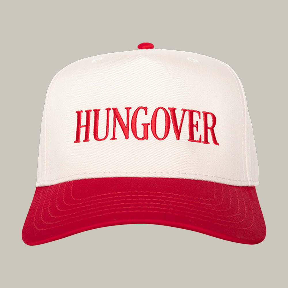 Hungover Two Toned Vintage Hat Funny Slogan Hat Sarcastic Gift For Best Friends