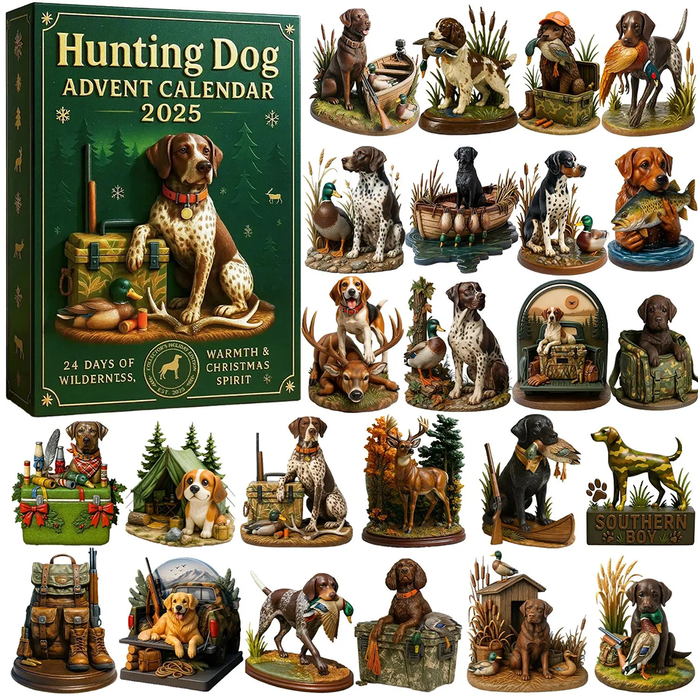 Hunting Dog Advent Calendar 2025 Countdown to Christmas Calendar Best Gifts For Hunters