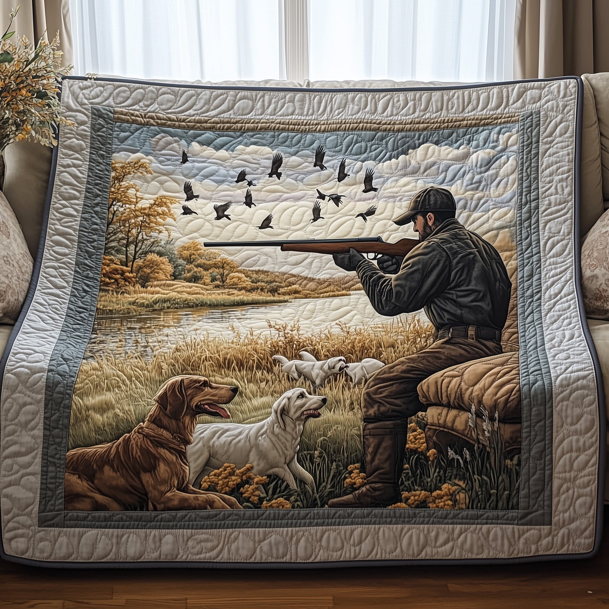 Hunting Quilted Blanket Cute Soft BlanketInexpensive Christmas Gifts For Family