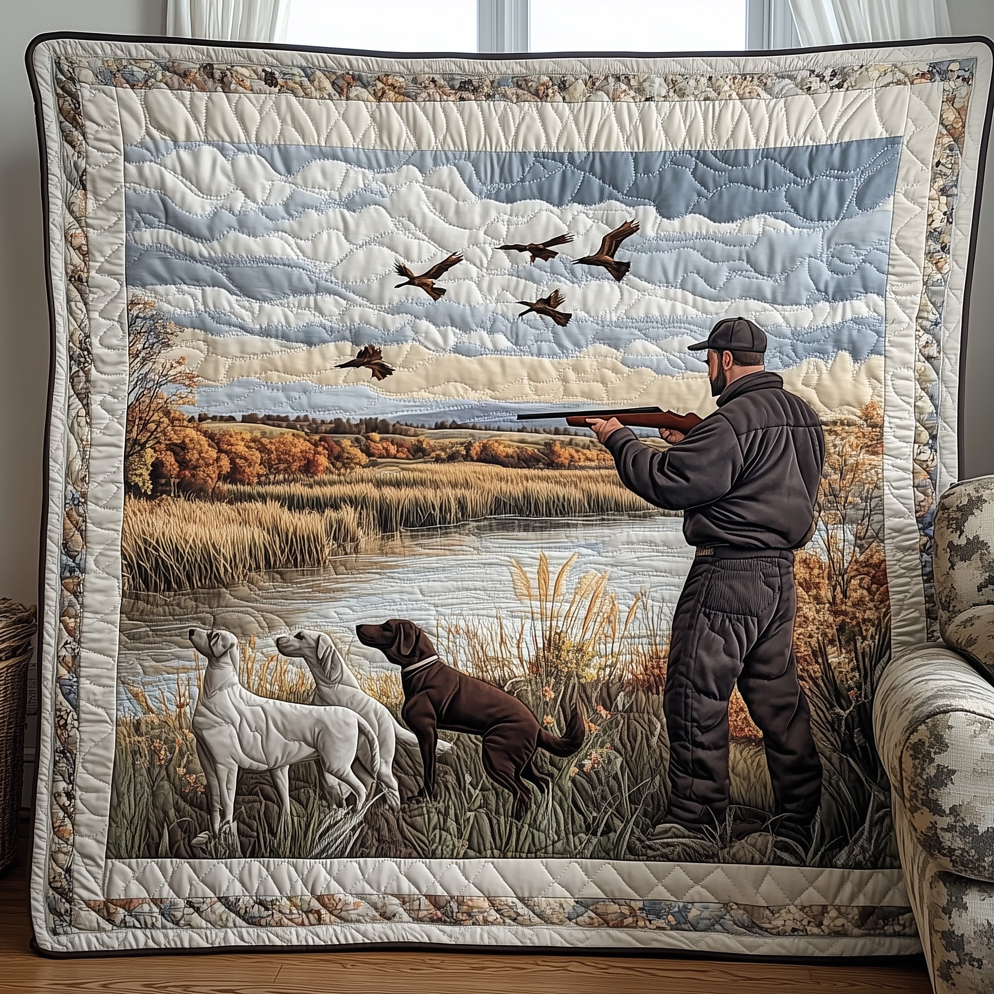 Hunting Quilted Blanket Cute Soft BlanketMother In Law Christmas Gift Ideas