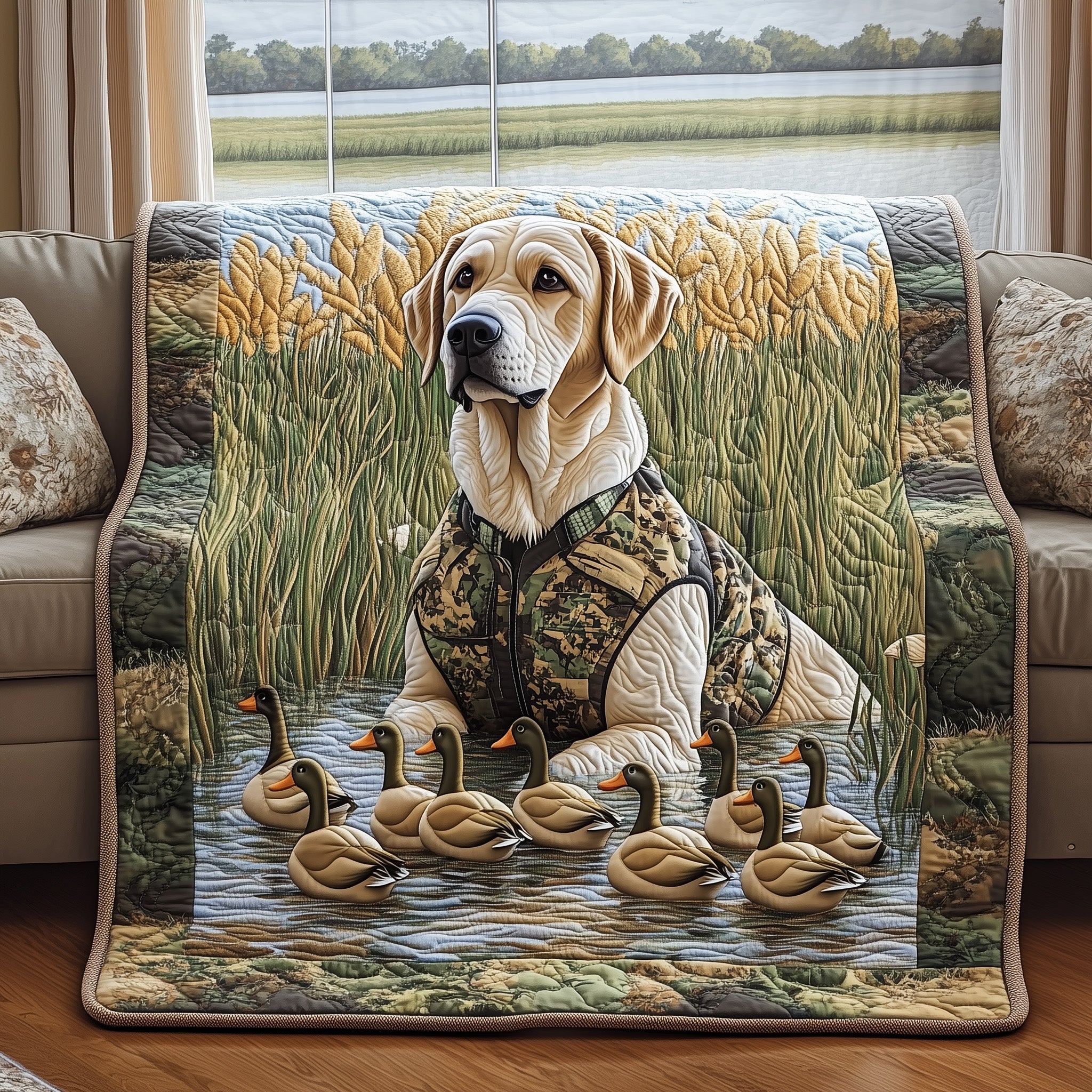 Hunting Quilted Blanket Cute Soft BlanketXmas Present For Uncle