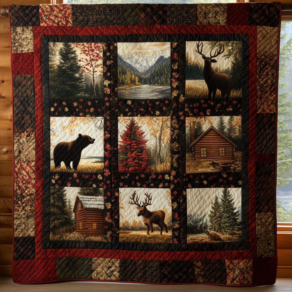 Hunting Timberland Glow Quilt Perfect Quilt Blanket Gift for Family and Friends