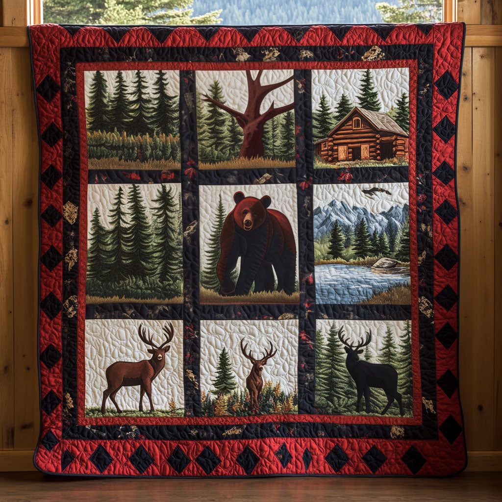 Hunting Whisper Night Quilted Blanket Throws For Couch Mother In Law Xmas Gift Ideas