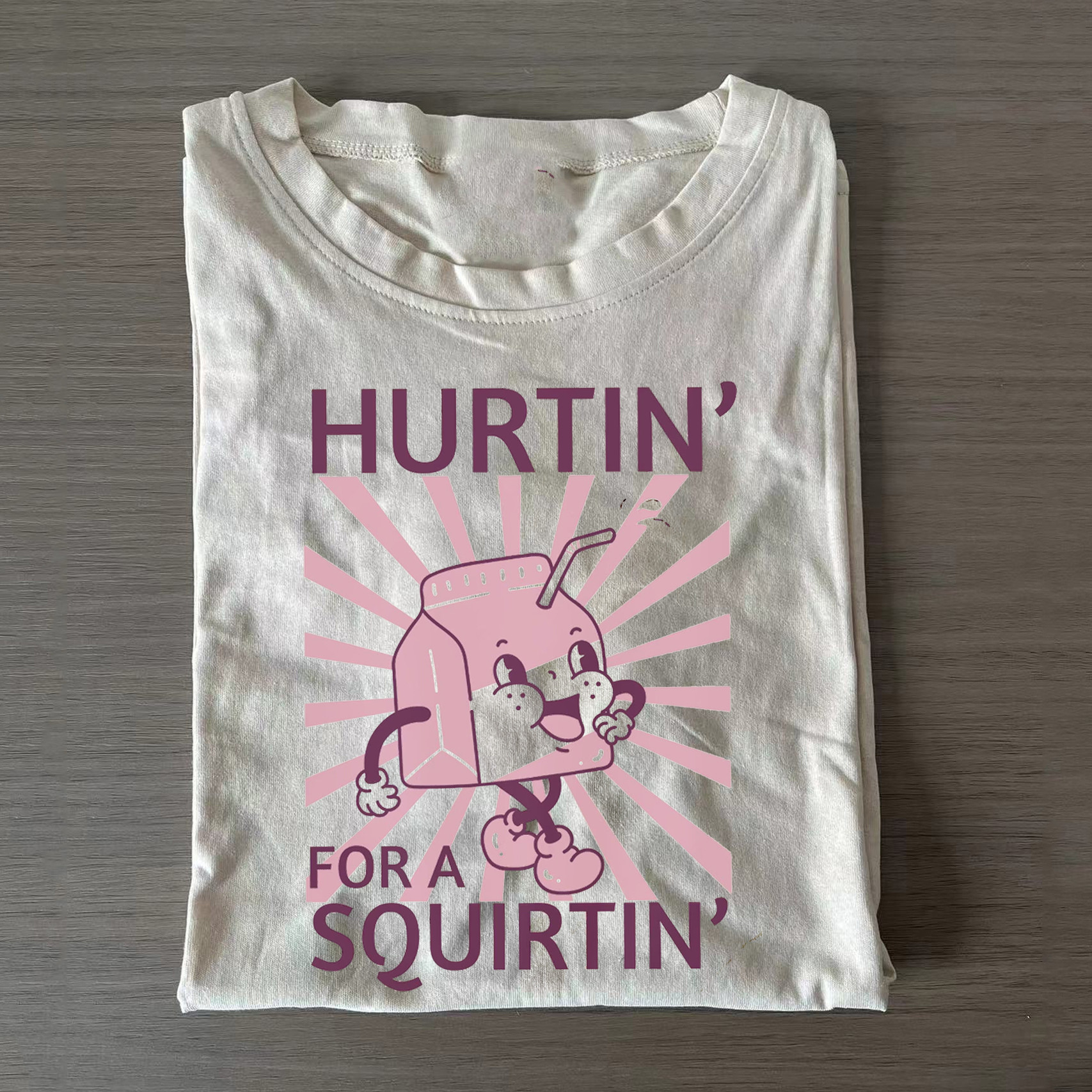 Hurtin For A Squirtin Milk Carton T-Shirt Funny Milk Carton Clothing Gifts For Men