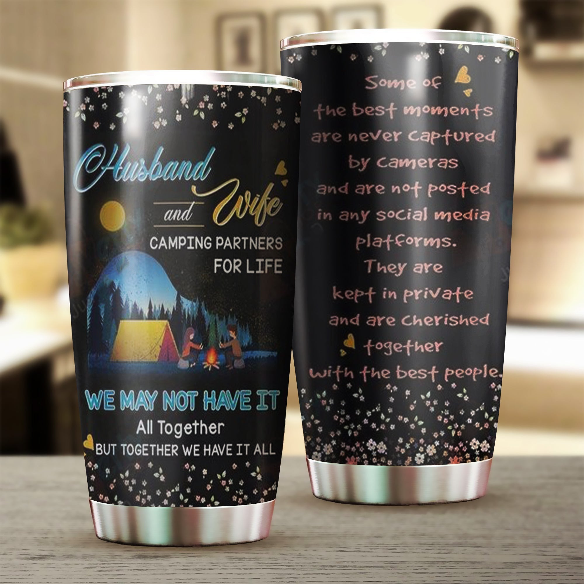 Husband And Wife Camping Partners For Life Tumbler Gifts For Someone Who Likes Camping Husband And Wife Camping Partners For Life Tumbler Gifts For Someone Who Likes Camping