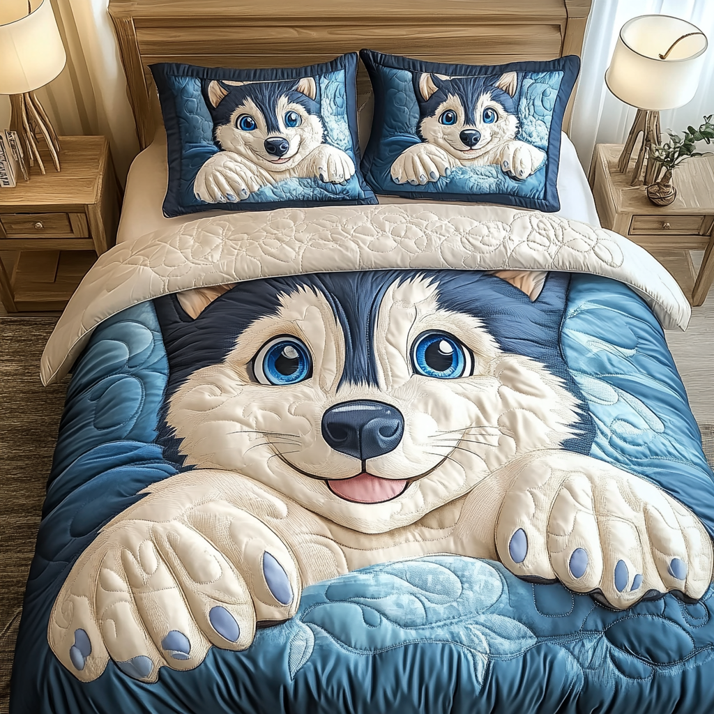Husky Haven Quilted Bedding Set Classic Bedding Set That Enhances Your Sleep Space