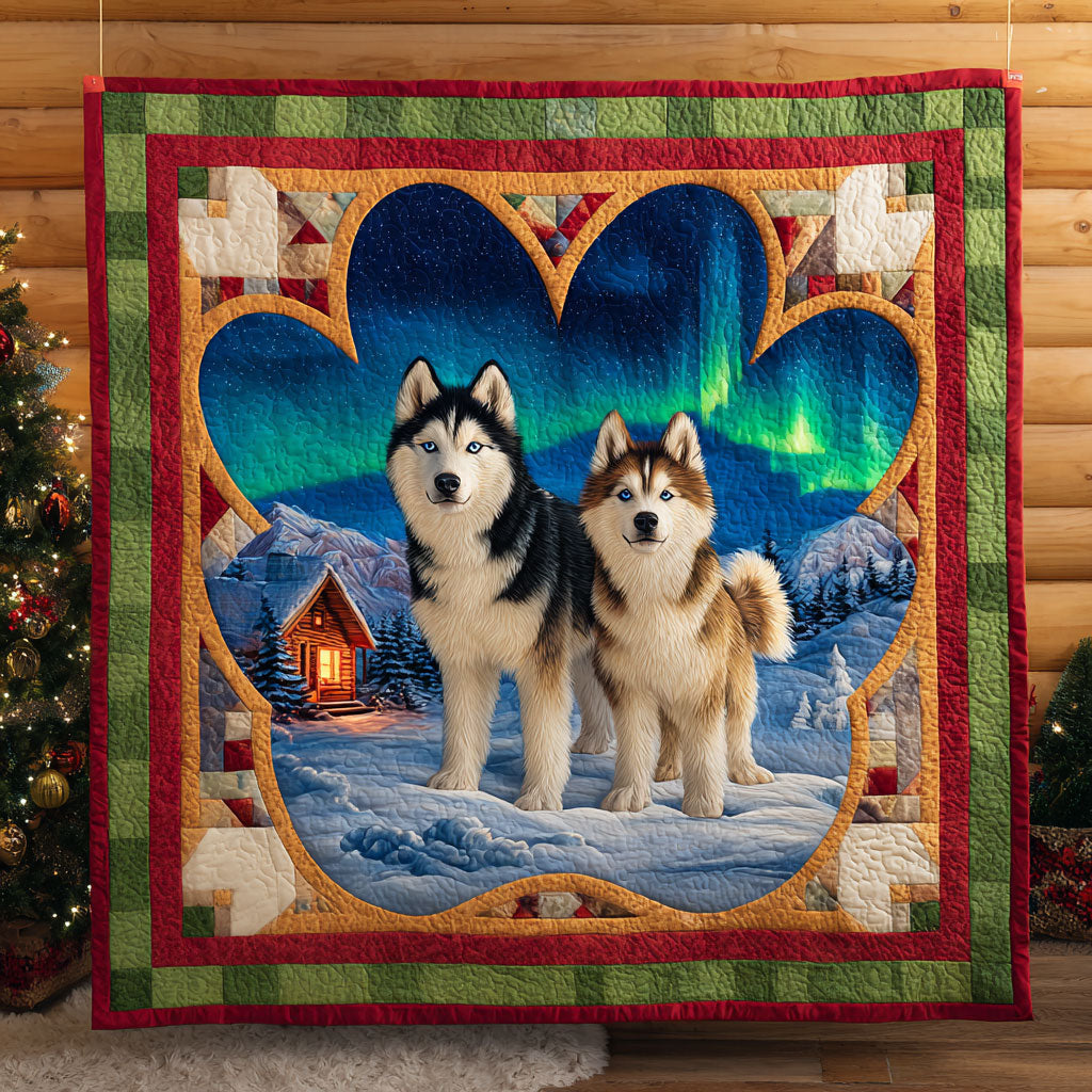 Husky Paw Dream Quilt Blanket Sofa Throws Christmas Gifts For Husky Lover