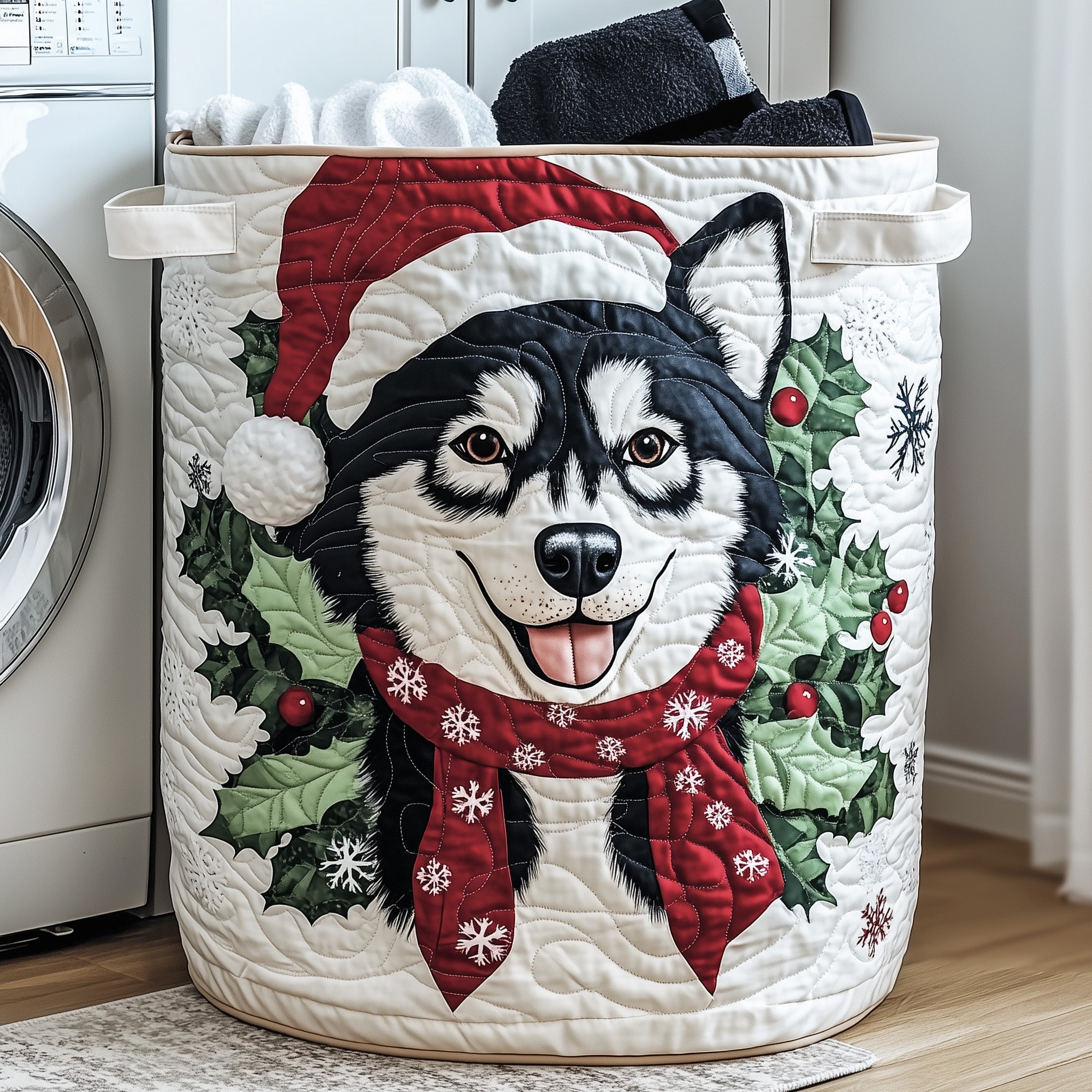 Husky Quilted Laundry Basket Awesome Dog Lover Gifts