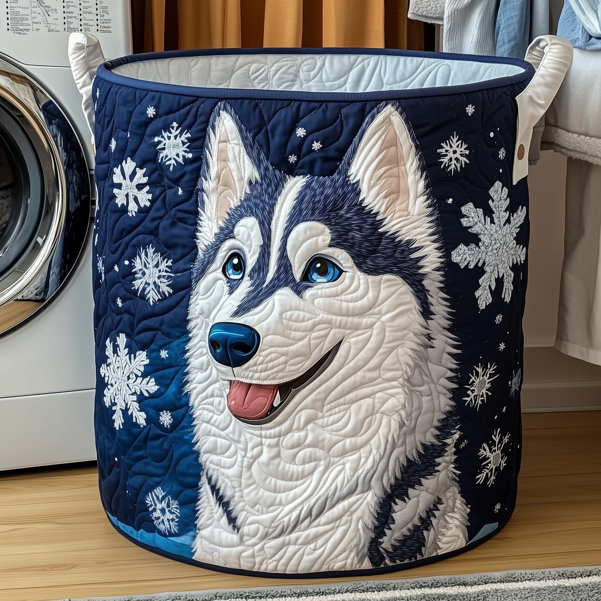 Husky Quilted Laundry Basket Gift Ideas For Dog Lovers