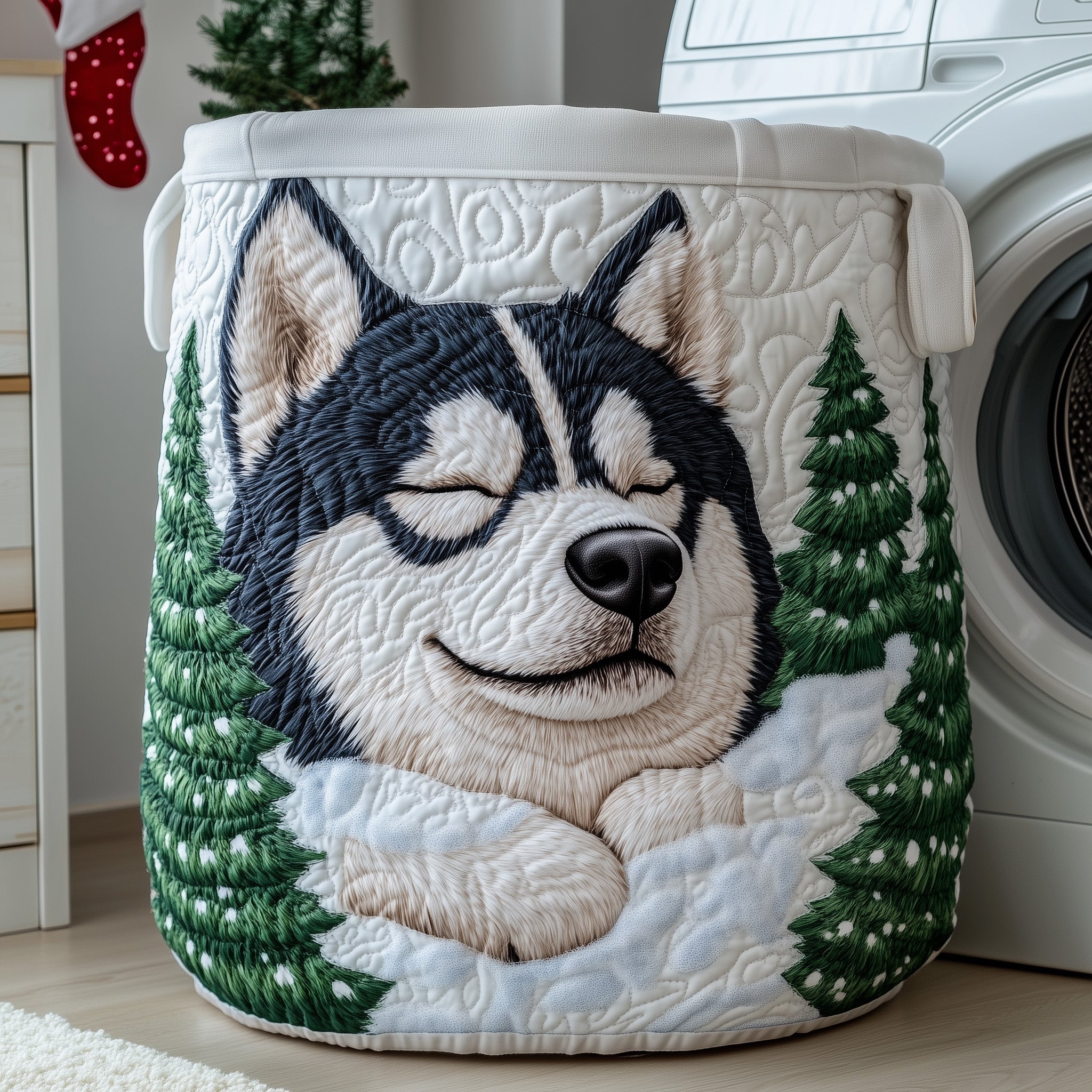 Husky Quilted Laundry Basket Top Gifts For Dog Owners