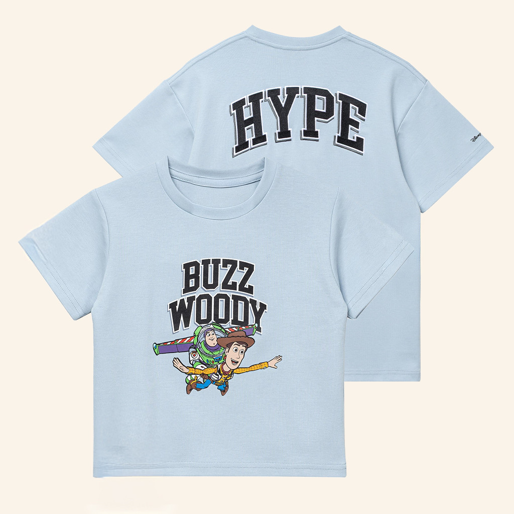 Hype Clothing Merch Hype X Toy Story Buzz Woody Falling T-Shirt Birthday Gifts For Son