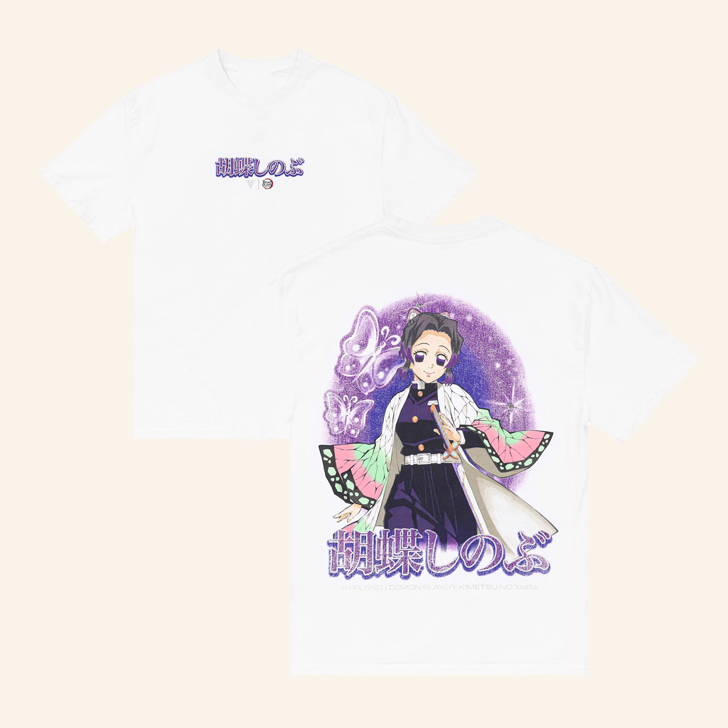 Hypland Merch Demon Slayer Shinobu Shirt White Christmas Gifts For Her Hypland Merch Demon Slayer Shinobu Shirt White Christmas Gifts For Her