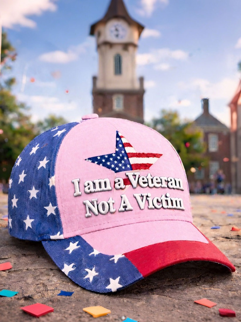 I Am A Veteran Not A Victim Hat US Military Baseball Cap Gifts For Female Veterans