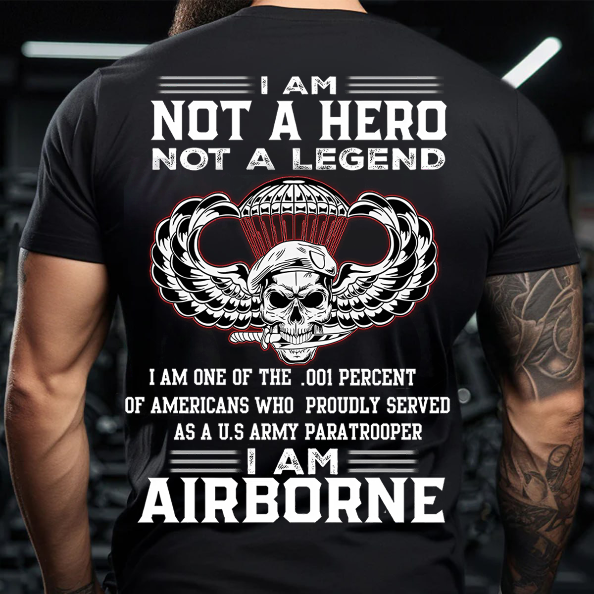 I Am Airborne T-Shirt Military Paratrooper Veteran Tee Gift for Veterans Day