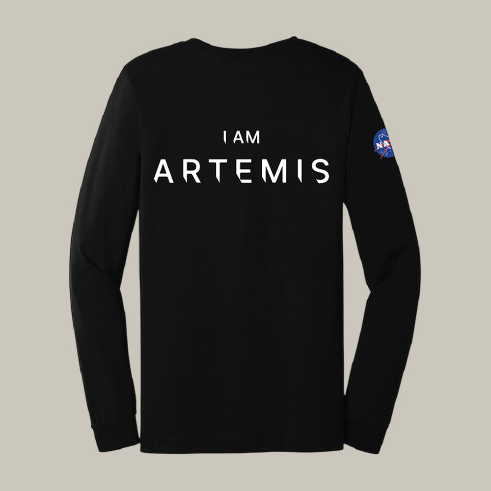 I Am Artemis NASA Long Sleeve Shirt Modern NASA Graphic Apparel Unique Gift For Father