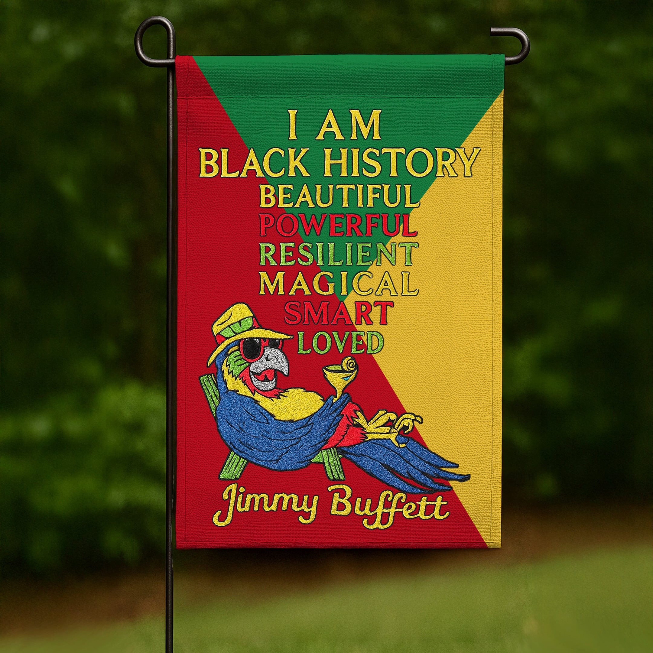 I AM BLACK HISTORY Flag Beautiful Powerful Resilient Magical Sm Loved Yard Sign Gift For Her