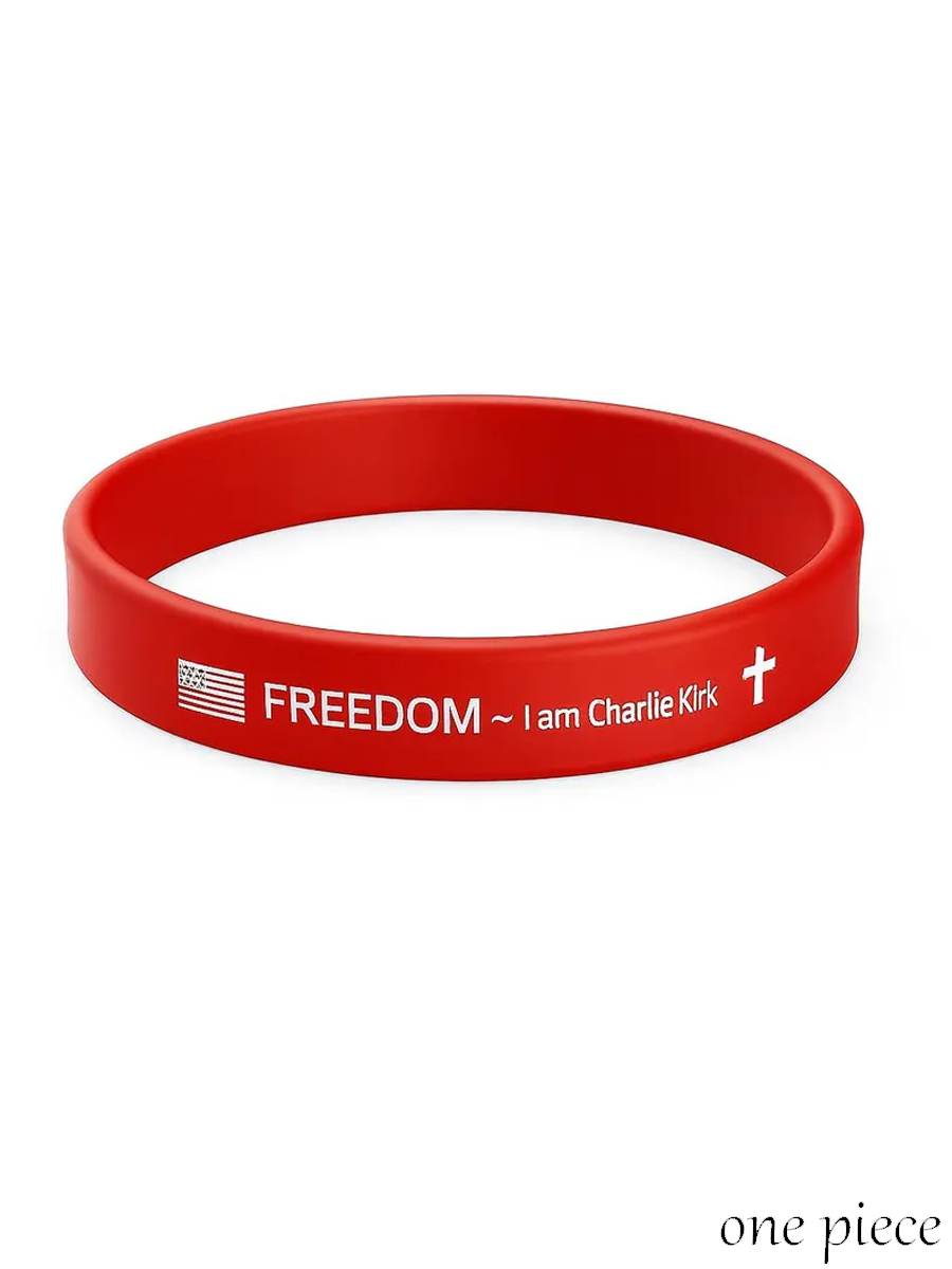 I Am Charlie Kirk Silicone Wristband Remembrance Bracelet Freedom Merch