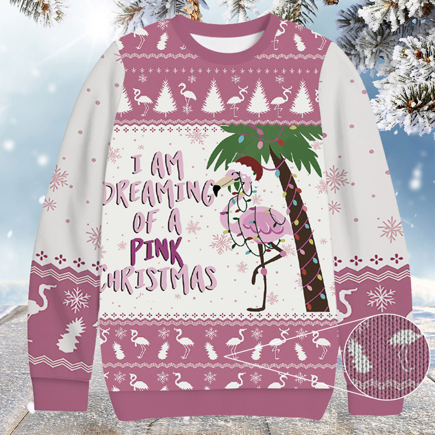I Am Dreaming Of A Pink Christmas Christmas Ugly Sweater Xmas Gifts For Wife