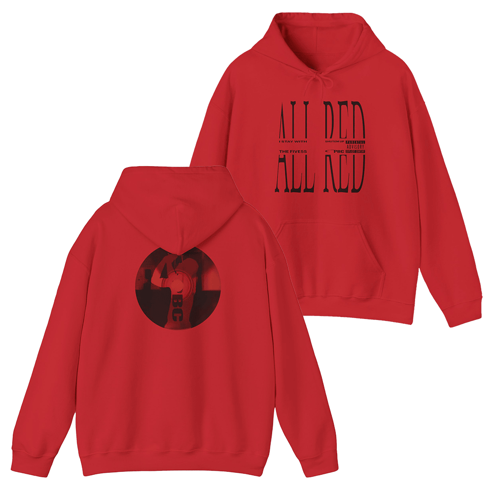 I Am Music Merchandise Playboi Carti All Red Hoodie Gifts For Rapper Fans