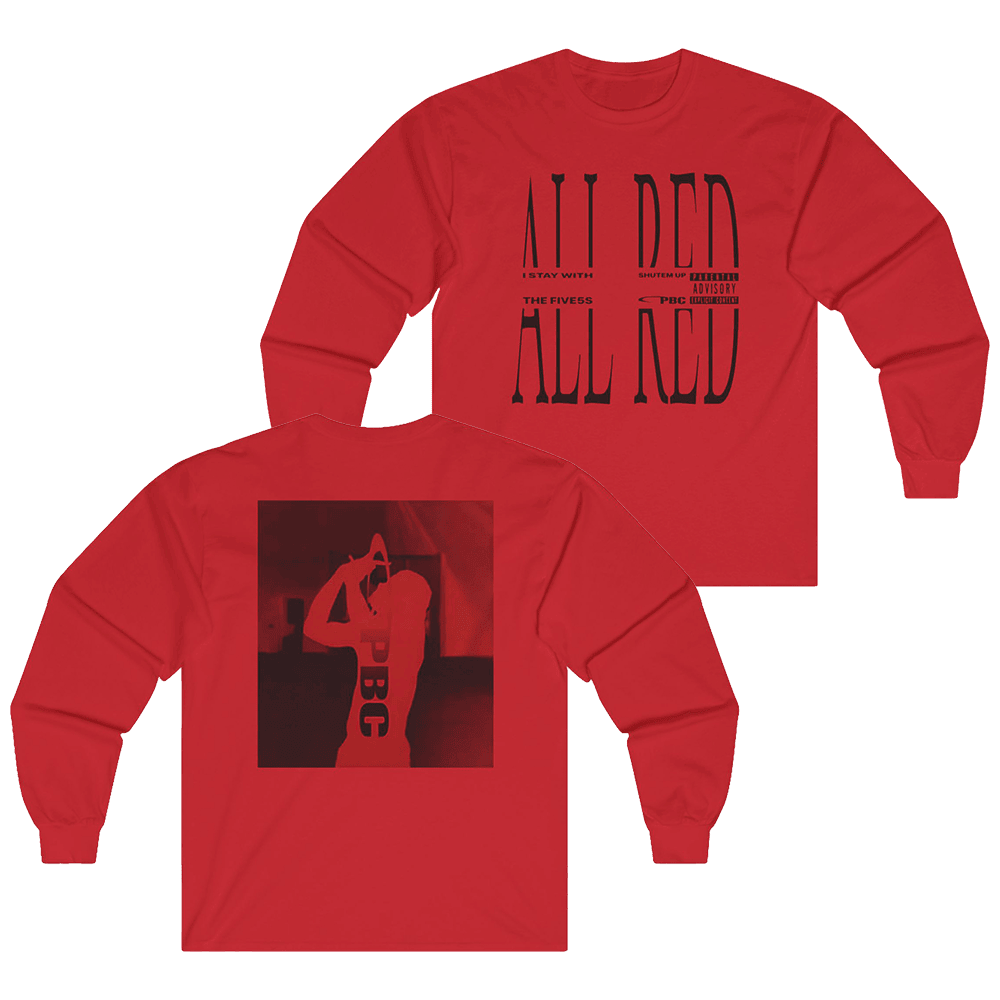 I Am Music Merchandise Playboi Carti All Red Sweatshirt Gifts For Rapper Fans