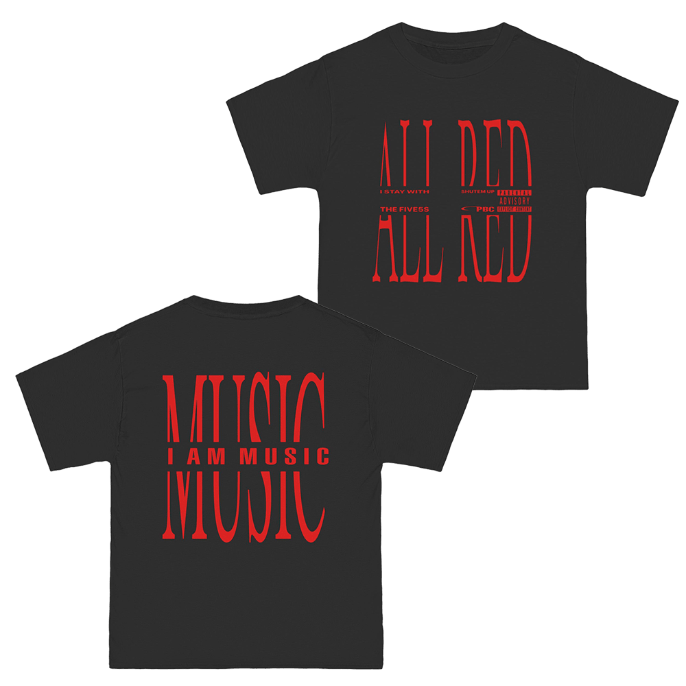 I Am Music Merchandise Playboi Carti All Red T-Shirt Gifts For Rapper Fans