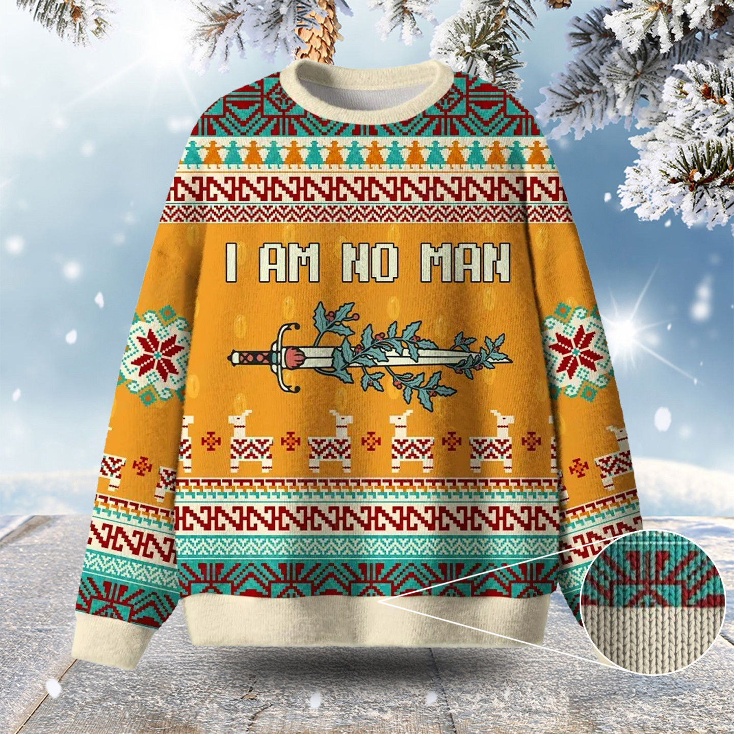 I Am No Man Ugly Christmas Sweater Winter Apparel Christmas Gifts For Mom