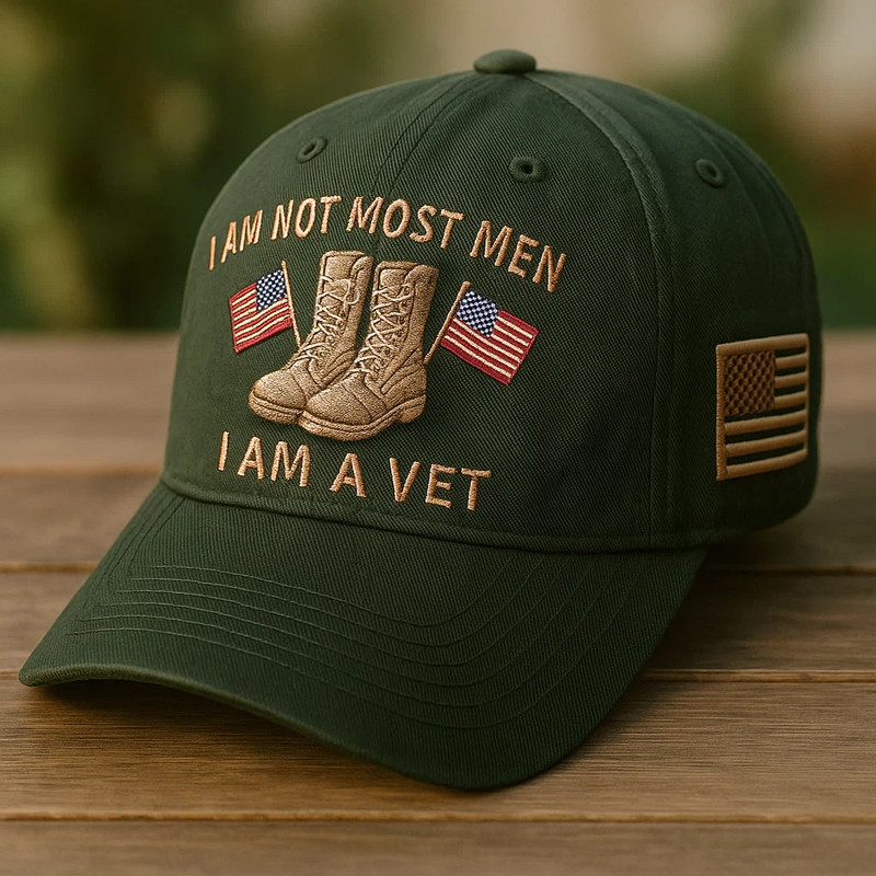 I Am Not Most Men Hat I'm A Vet American Flag Hat Unique Gifts For Military