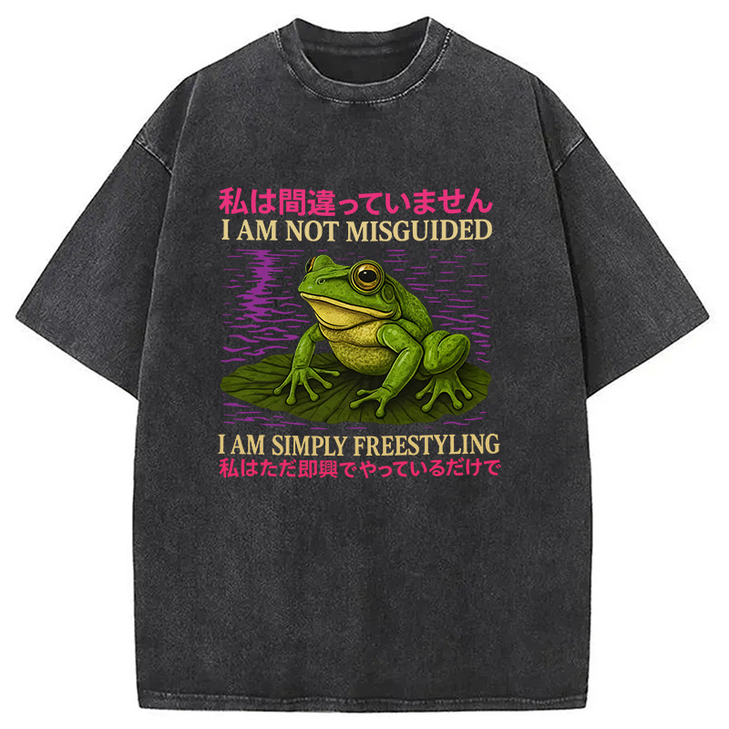 I Am Simply Freestyling Washed T-Shirt Soft Cotton Daily Wear Tee Gifts For Besties