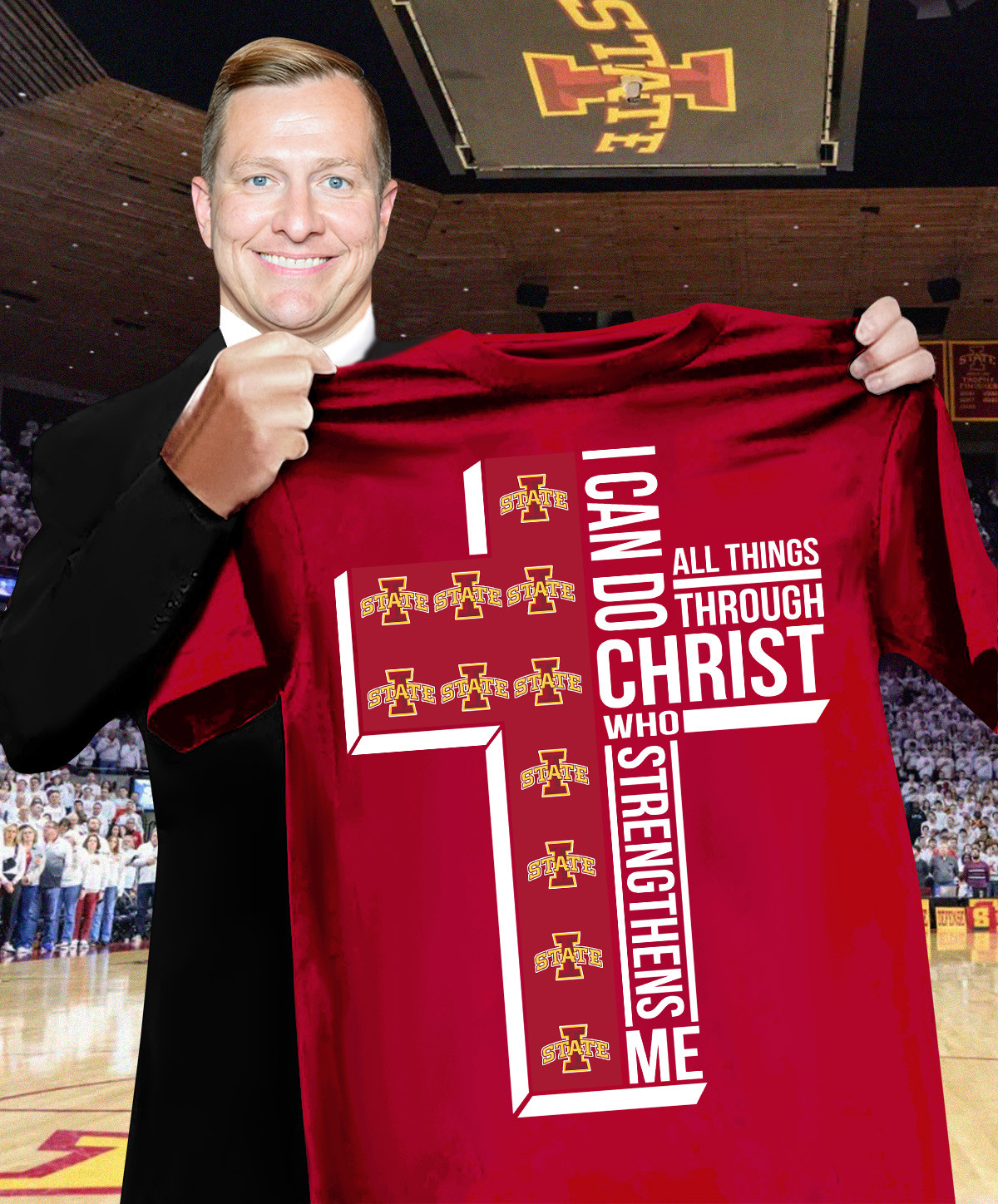 I Can Do All Things Through Christ Who Strengthens Me Cyclones T-Shirt Basketball Fan Gifts