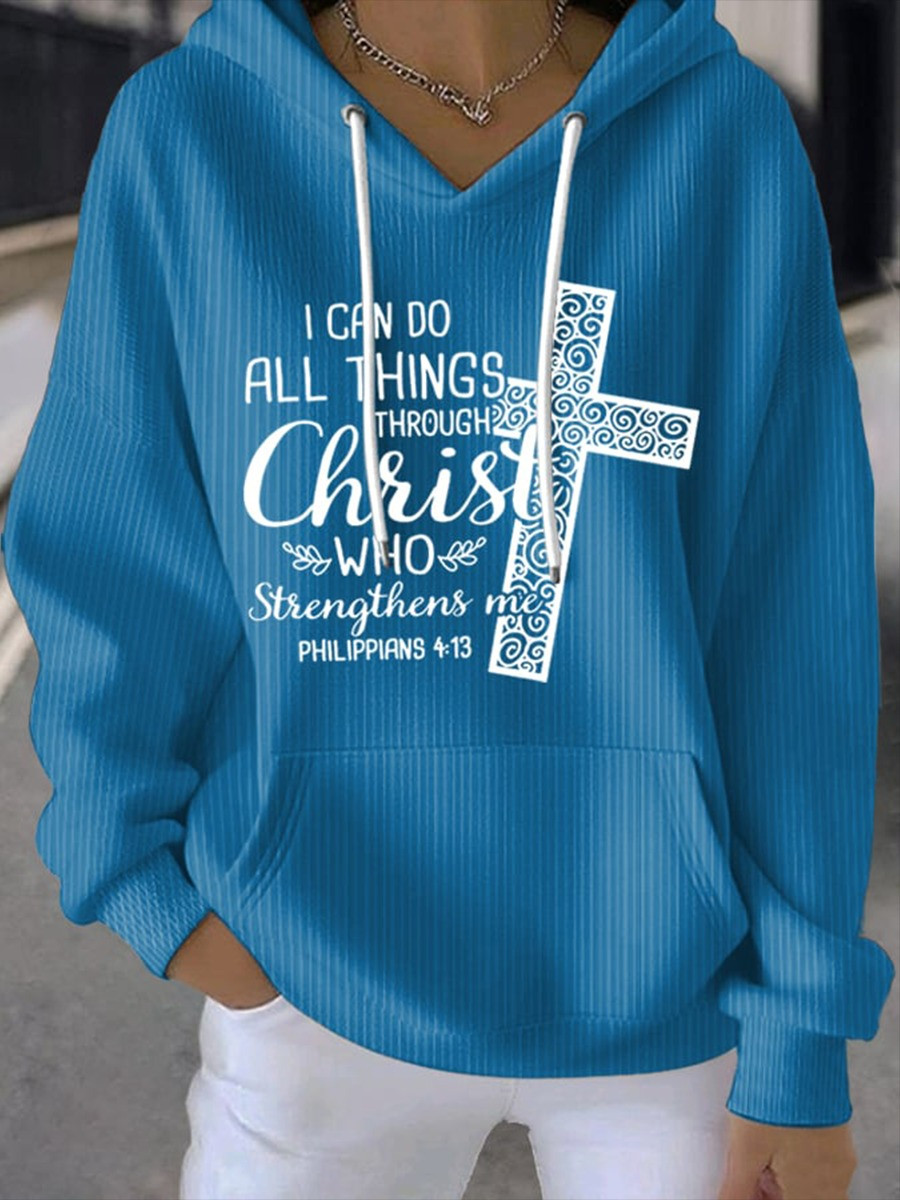 I Can Do All Things Through Christ Who Strengthens Me Faith Hoodie Christian Apparel Best Gift Ideas