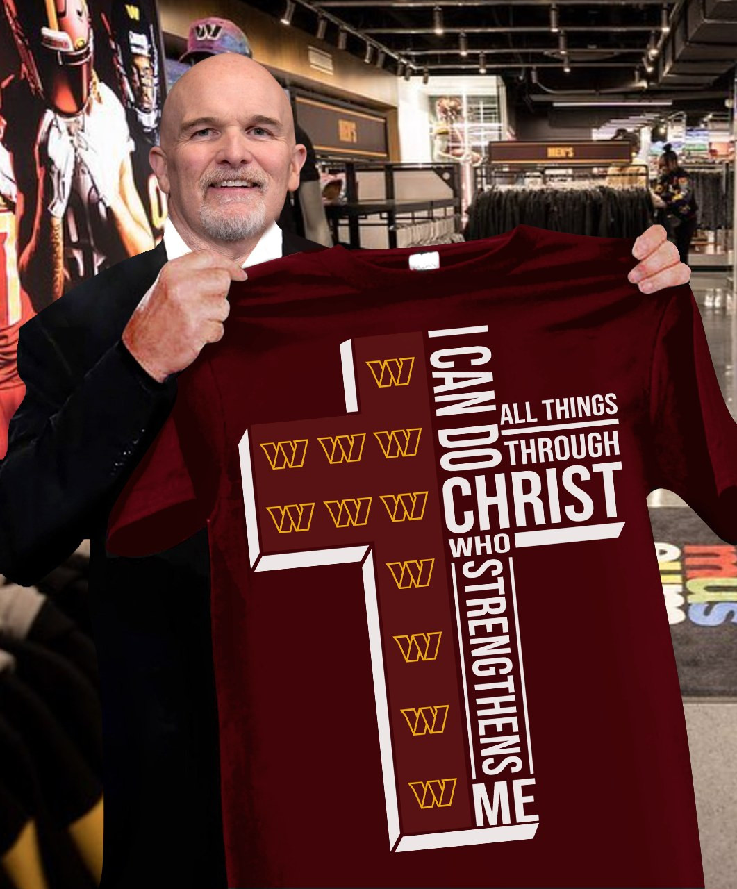 I Can Do All Things Through Christ Who Strengthens Me T-Shirt Washington Redskins Gifts