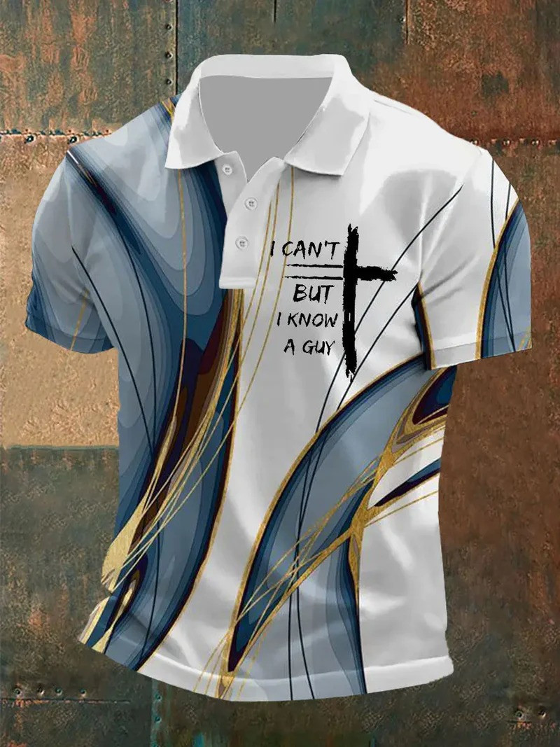 I Cant But I Know A Guy Christian Faith Polo Shirt Inspirational Jesus Apparel Gift For Believers