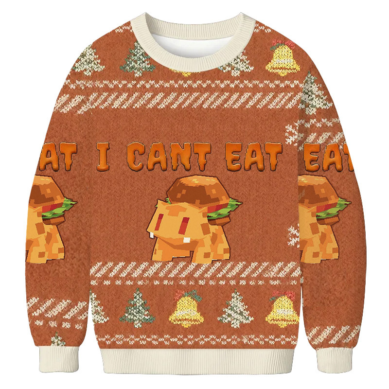 I Can't Eat Funny Christmas Ugly Sweater Christmas Apparel Xmas Gifts For Pokemon Lovers
