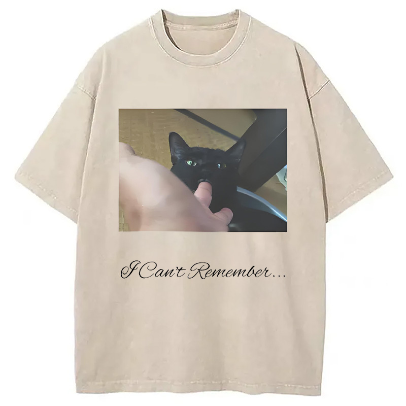 I Cant Remember Washed T-Shirt Retro Humor Graphic Top Gifts For Sister