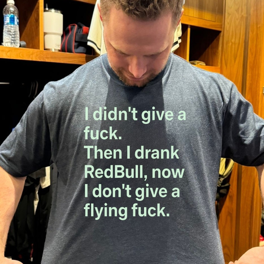 I Didn't Give A Fck Then I Drank Red Bull Now I Don't Give A Flying Fck Shirt Funny Gifts