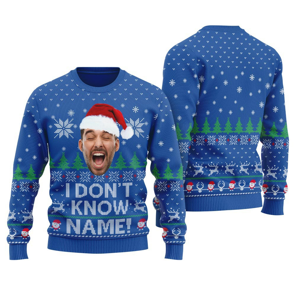 I Dont Know Margo Custom Face Christmas Sweater Mens Christmas Sweater Gift