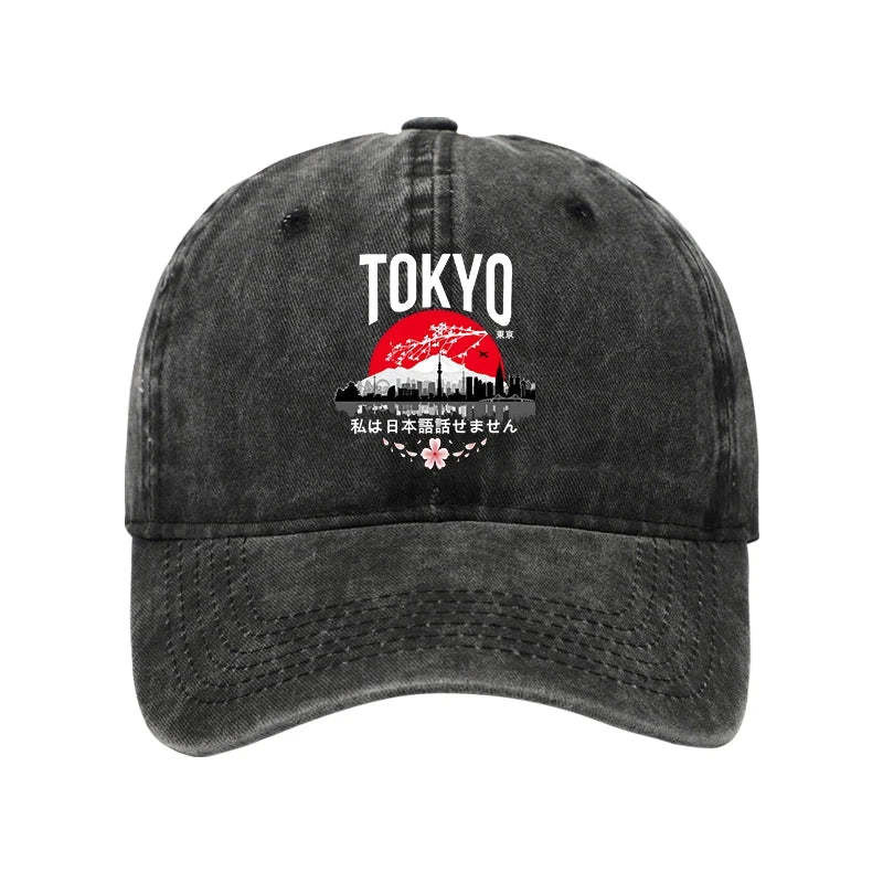 I Dont Speak Japanese Washed Hat Japanese Art Pattern Good Gifts For Enthusiasts